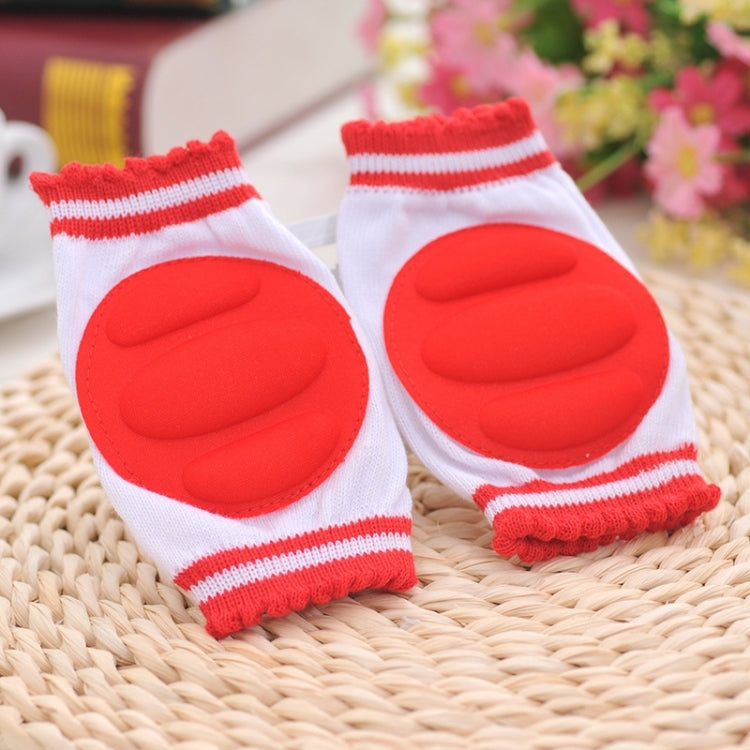 One Pair Ventilated Children  Baby Crawling Walking Knee Guard Elbow Guard Protecting Pads, 11*9CM (Orange), 11*9CM (Pink), 11*9CM (Green), 11*9CM (Blue), 11*9CM (Red), 11*9CM (Yellow)