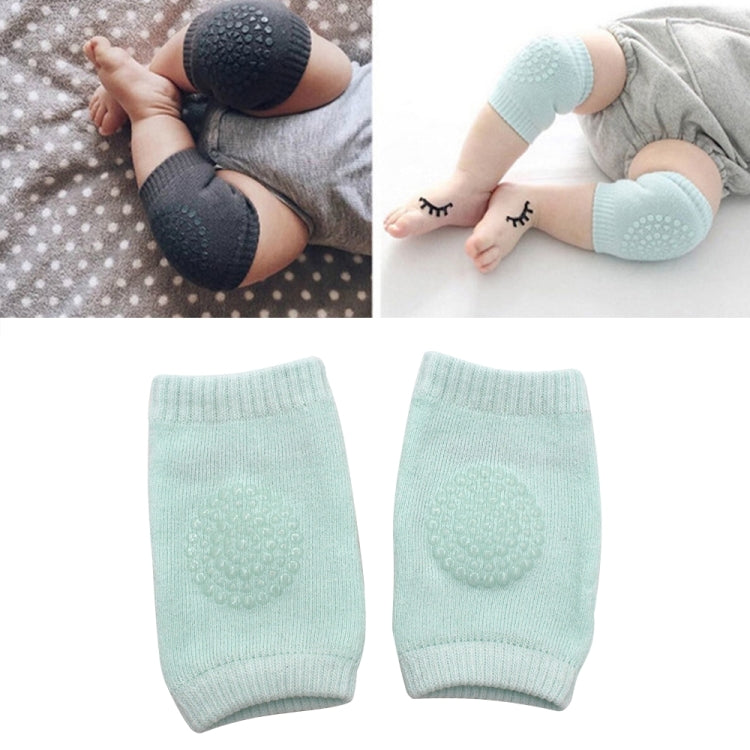 One Pair Anti-slip Children Baby Crawling Walking Knee Guard Elbow Guard Protecting Pads, 12*9CM (Black), 12*9CM (Pink), 12*9CM (Green), 12*9CM (Grey), 12*9CM (Blue), 12*9CM (Light Grey)