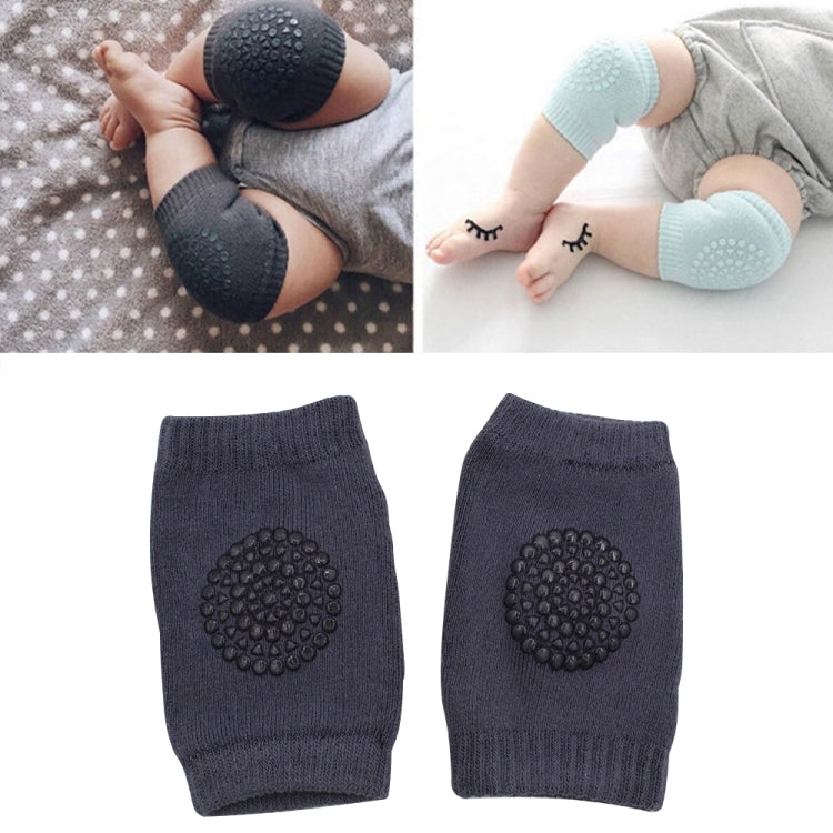 One Pair Anti-slip Children Baby Crawling Walking Knee Guard Elbow Guard Protecting Pads, 12*9CM (Black), 12*9CM (Pink), 12*9CM (Green), 12*9CM (Grey), 12*9CM (Blue), 12*9CM (Light Grey)