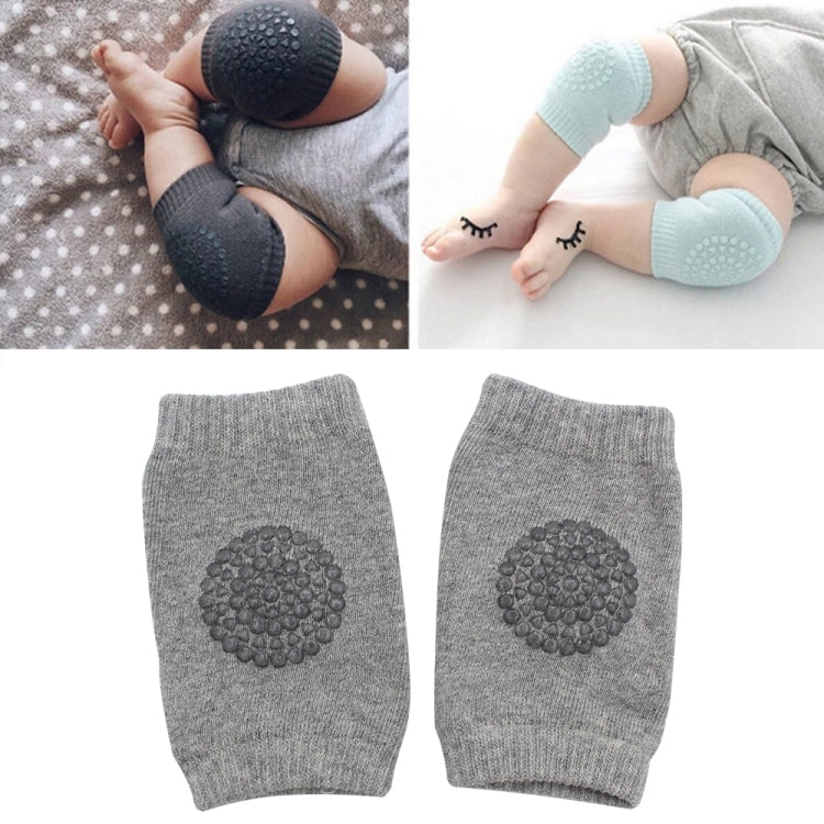 One Pair Anti-slip Children Baby Crawling Walking Knee Guard Elbow Guard Protecting Pads, 12*9CM (Black), 12*9CM (Pink), 12*9CM (Green), 12*9CM (Grey), 12*9CM (Blue), 12*9CM (Light Grey)
