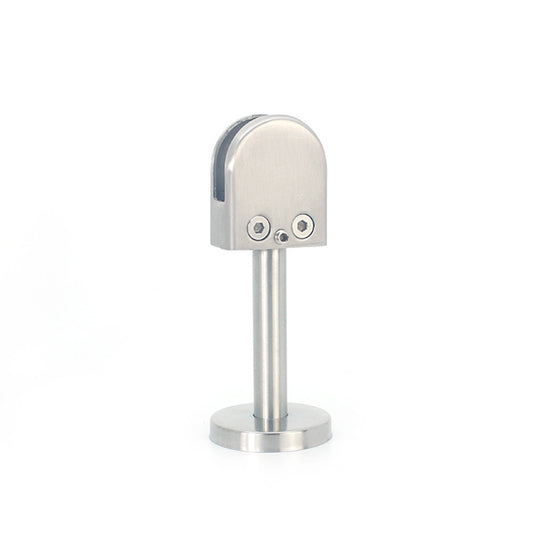 304 Stainless Steel Glass Fish Mouth Support Rod Fixing Clip with 14x80mm Rod, Specification: S, S, with 14x80mm Rod