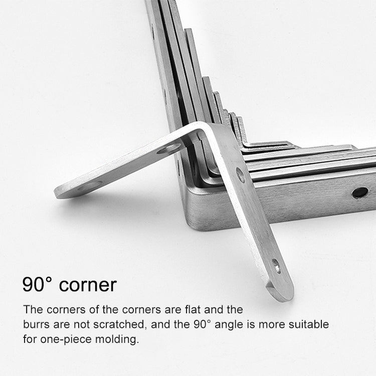 2pcs Stainless Steel 90 Degree Angle Bracket,Corner Brace Joint Bracket Fastener Furniture Cabinet Screens Wall (85mm), 85mm (2pcs)
