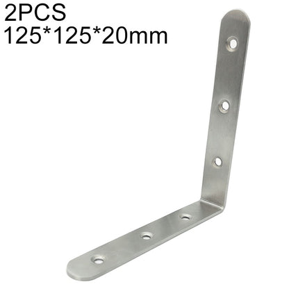2pcs Stainless Steel 90 Degree Angle Bracket,Corner Brace Joint Bracket Fastener Furniture Cabinet Screens Wall (125mm), 125mm (2pcs)
