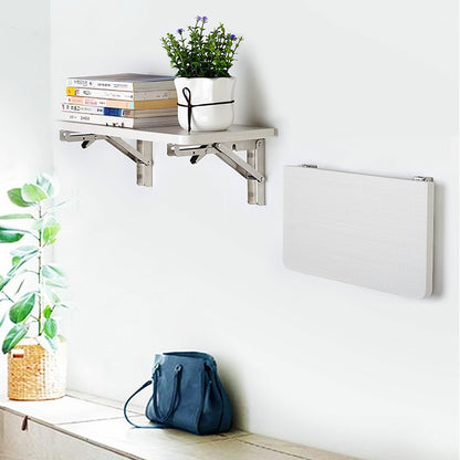 20 inch K Type Wall-mounted Foldable Stainless Steel Spring Storage Shelf for Dining Table, 20 inch