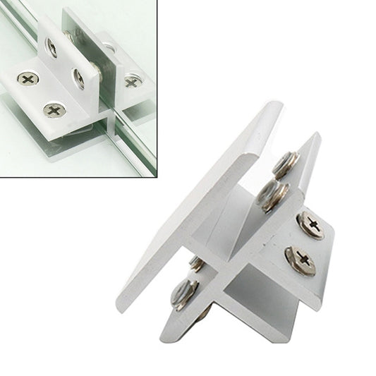 Aluminum Alloy Glass Combination Clamp Cabinet Partition Fixing Clip, T-type Cliped 8-10mm, T-type Cliped 8-10mm
