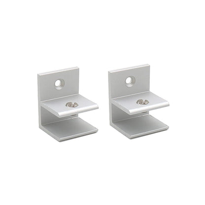 10 PCS F-type Aluminum Alloy Glass Combination Clamp Cabinet Partition Fixing Clip, Size: S, Cliped 5-10mm, F-type, S, Cliped 5-10mm