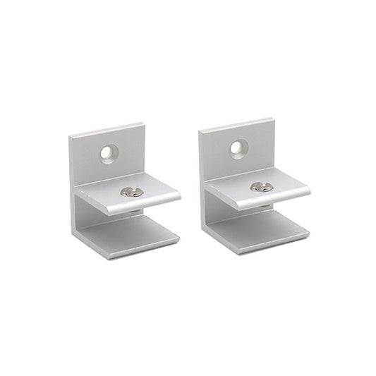 10 PCS F-type Aluminum Alloy Glass Combination Clamp Cabinet Partition Fixing Clip, Size: S, Cliped 5-10mm, F-type, S, Cliped 5-10mm