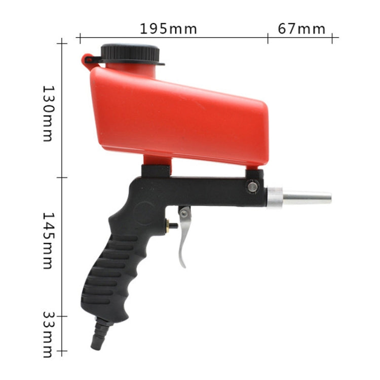 Portable Red Gravitational Sandblasting Machine Mini Rust-proof Sandblaster, Red