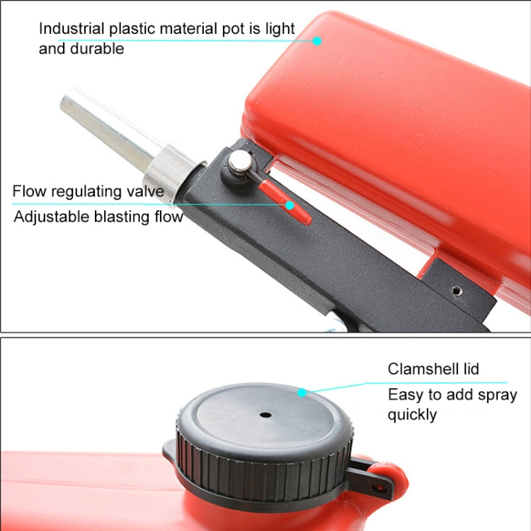 Portable Red Gravitational Sandblasting Machine Mini Rust-proof Sandblaster, Red