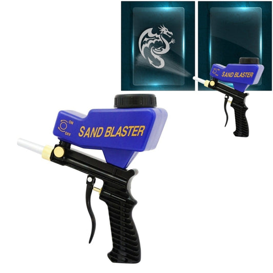 Portable Blue Gravitational Sandblasting Machine Mini Rust-proof Sandblaster Spray Mechine, Blue
