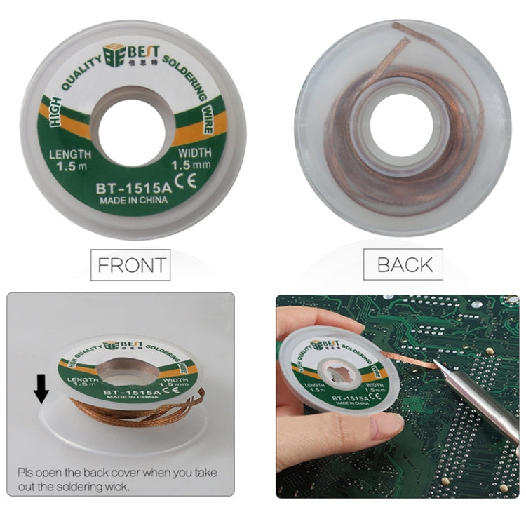 BST-1515A   Desoldering Wire Solder Remover Wire, BST-1515A