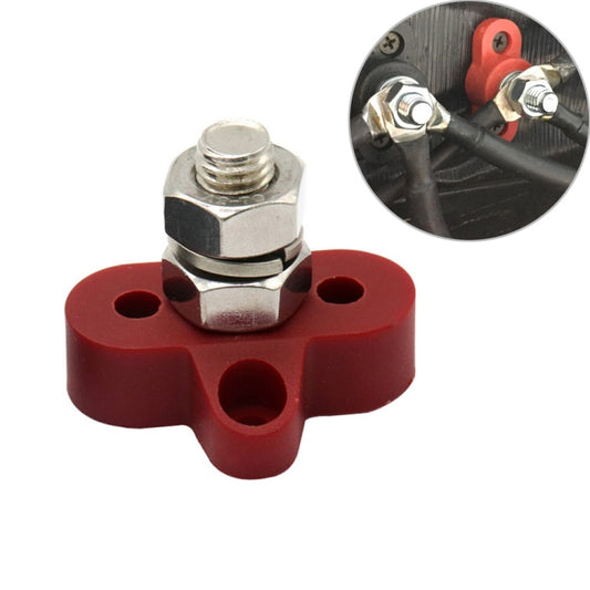 Single Heavy-Duty Terminal Studs Red M10 Bus Bar for Car / RV / Boat, M10 Red