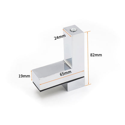 3-24mm F Type Glossy Polished  Zinc Alloy Fixed Clip Glass Wood Layer Board Bracket, 3-24mm Glossy