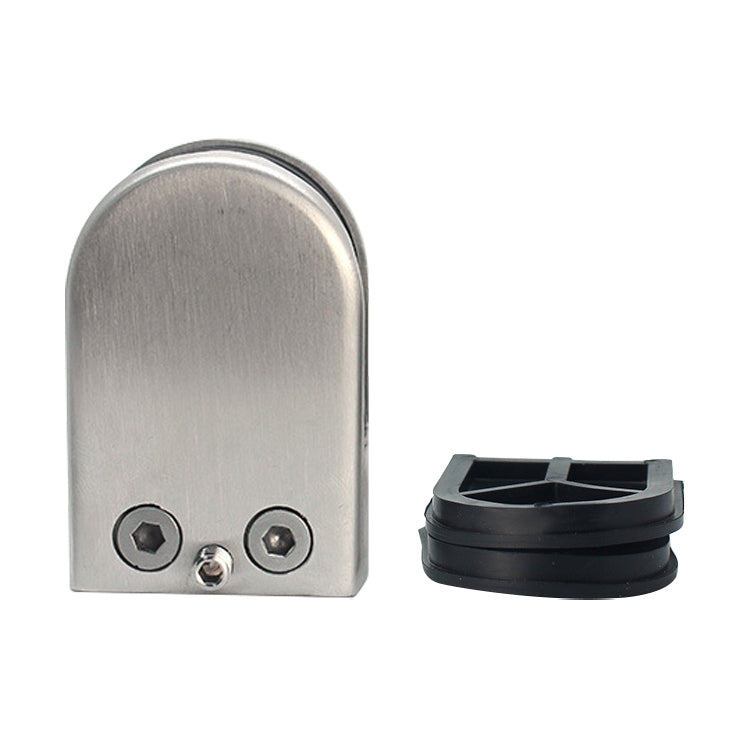 9-14mm Concave Curved Bottom Matte Polished 201 Stainless Steel Fixed Clip Railing Glass Wood Layer Board Clamp Bracket, 9-14mm, Curved Bottom, 201 Stainless Steel