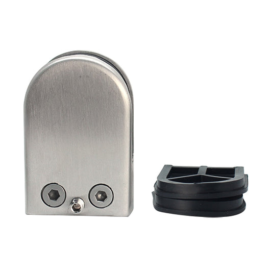 9-14mm Concave Curved Bottom Matte Polished 201 Stainless Steel Fixed Clip Railing Glass Wood Layer Board Clamp Bracket, 9-14mm, Curved Bottom, 201 Stainless Steel