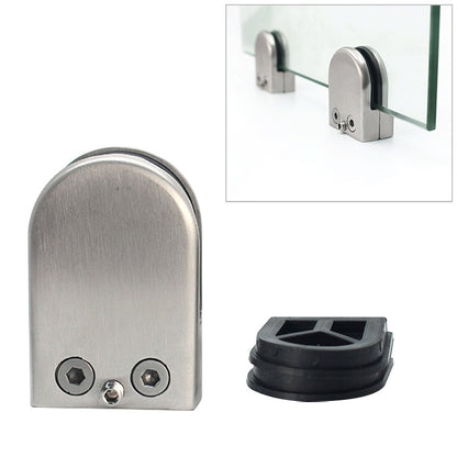 5-8mm Flat Bottom Matte Polished  201 Stainless Steel Fixed Clip Railing Glass Wood Layer Board Clamp Bracket, 5-8mm, Flat Bottom, 201 Stainless Steel