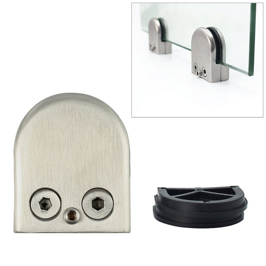 8-12mm Concave Curved Bottom Matte Polished 201 Stainless Steel Fixed Clip Railing Glass Wood Layer Board Clamp Bracket, 8-12mm, Curved Bottom, 201 Stainless Steel