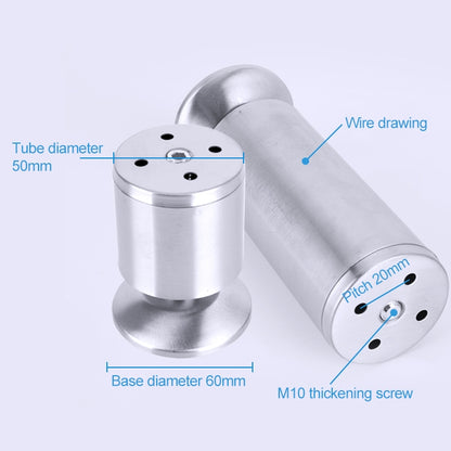 Stainless Steel Wire Drawing Thickened Column Sofa Furniture Cabinet Foot, Height: 350mm, 350mm