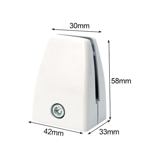 Flat Shape Aluminum Alloy Office Desktop Screen Fixing Clip Partition Clip (White), Flat Shape (White)