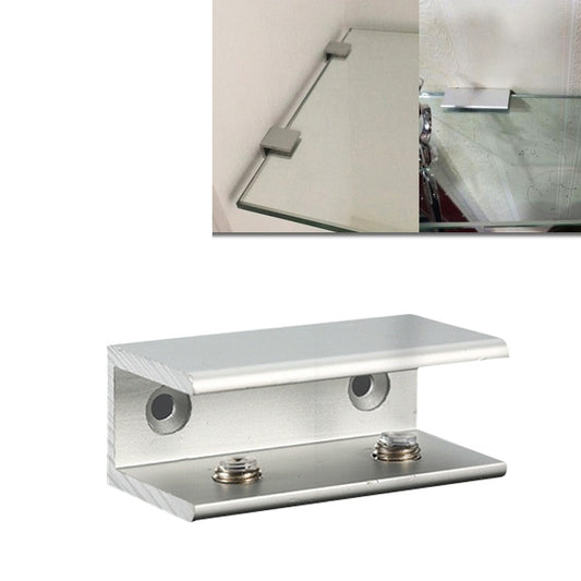Double Hole Aluminum Alloy Glass Fixing Clip, L, 20mm, L, 20mm