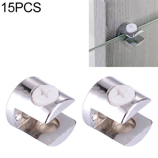 15 PCS Zinc Alloy Bright Fixed Bracket Connection 12mm Cylindrical Glass Fixing Clamp, 12mm Cylindrical