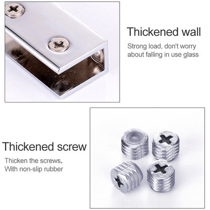 15 PCS Zinc Alloy Bright Fixed Bracket Connection 12mm Cylindrical Glass Fixing Clamp, 12mm Cylindrical