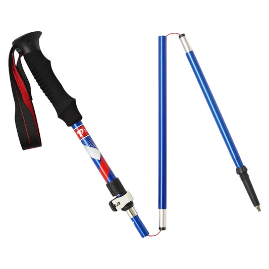 5 Node Portable Foldable Aluminium Alloy Alpenstocks Trekking Poles, Folding Length : 35CM