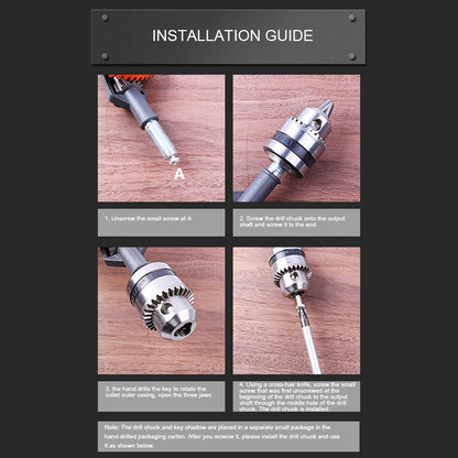 Powerful Manual Drill Steel Precision Casting DIY Woodworking Drill Universal Hand Drill Teaching Supplies Tools, Woodworking Drill