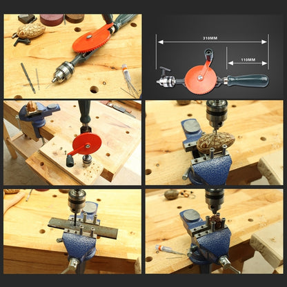 Powerful Manual Drill Steel Precision Casting DIY Woodworking Drill Universal Hand Drill Teaching Supplies Tools, Woodworking Drill
