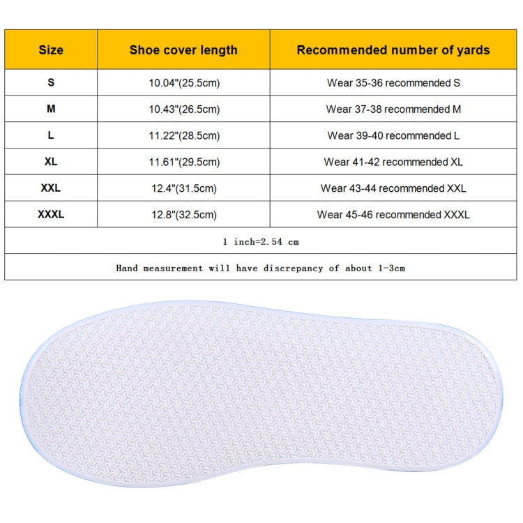 Fashion PVC Non-slip Waterproof Thick-soled Shoe Cover Size: S, Size: S