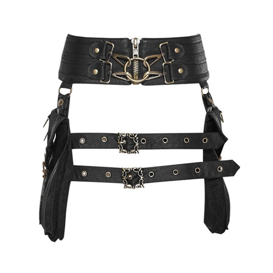 FBG003BK Ladies PU Leather Waist Bag, Size: 23 x 19.5cm, Strap Length: 130cm, 23 x 19.5cm