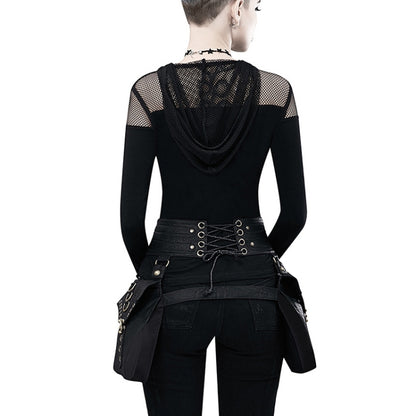 FBG003BK Ladies PU Leather Waist Bag, Size: 23 x 19.5cm, Strap Length: 130cm, 23 x 19.5cm