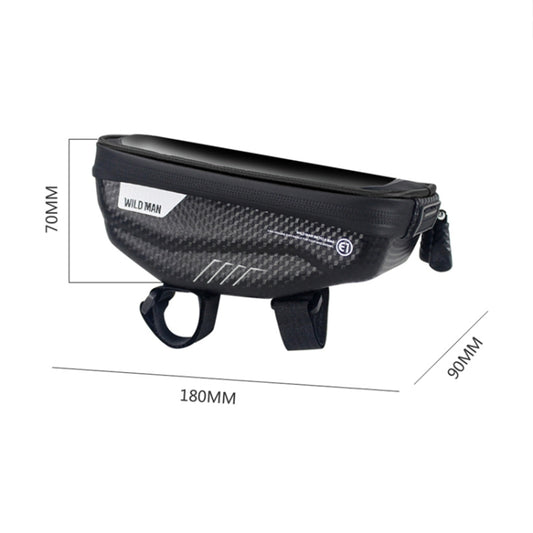 WILD MAN E1 Waterproof Front Bag MTB Mobile Phone Sets Bicycle Tube Bag Riding Accessories
