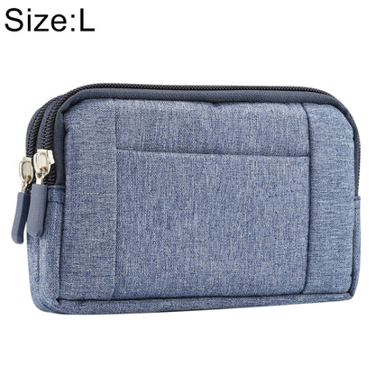 Sports Denim Universal Phone Bag Waist Bag for 5.5~6.3 inch Smartphones, Size: L, L