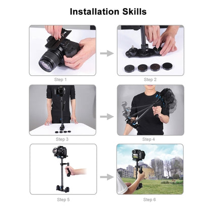 PULUZ 38.5-61cm Carbon Fibre Handheld Stabilizer for DSLR & DV Digital Video & Cameras, Load Range: 0.5-3kg
