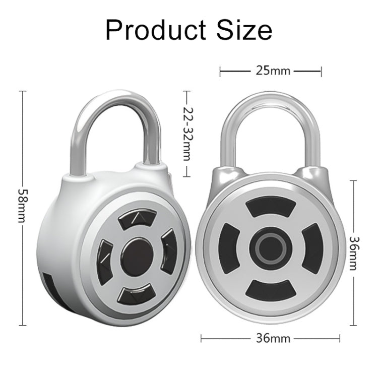 Intelligent Bluetooth Key Password Padlock Remote Unlocking for iOS / Android, DM-1