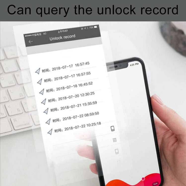Intelligent Bluetooth Key Password Padlock Remote Unlocking for iOS / Android, DM-1