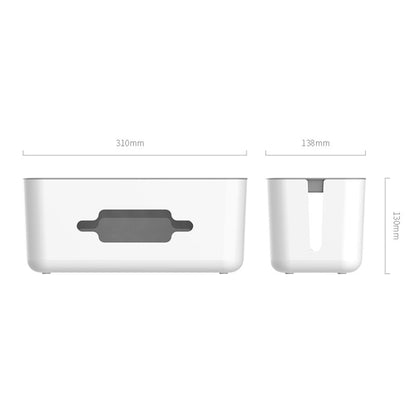 ORICO CMB-18 Separating Design ABS Electrical Socket Storage Box Power Cable Manager Case with Phone / Tablet Holder for Desk, Living Room, Office, Bedroom, CMB-18