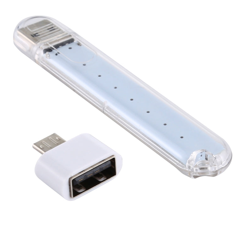 8LEDs 5V 200LM USB LED Book Light Portable Night Light, with Micro Adapter, with Micro Adapter