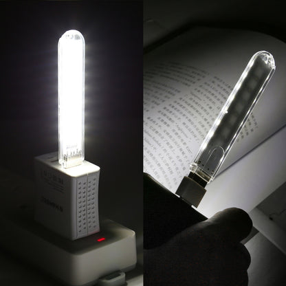 8 مصابيح LED 5 فولت 200 لومن USB مصباح كتاب LED ليلي محمول، مع محول ميكرو، مع محول ميكرو