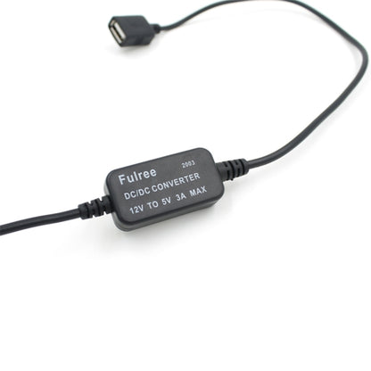 Car Motorcycle Single USB Car Charger DC 12V To 5V 3A Power Adapter for Car GPS Tracker DVR, Length: 1m, Car Single USB Power Adapter