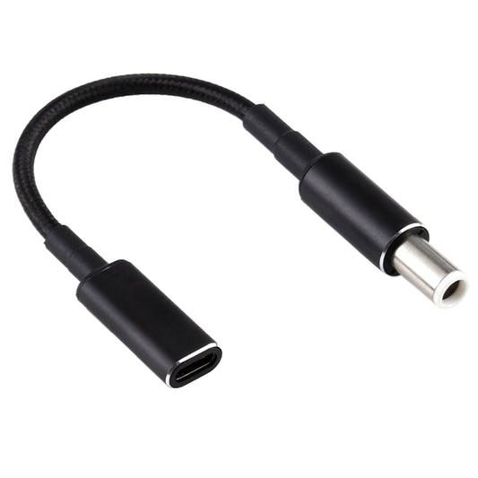 كابل PD 100 واط 18.5-20 فولت 7.4 × 0.6 مم إلى محول USB-C / Type-C كابل مضفر من النايلون لأجهزة Dell، 7.4 × 0.6 مم