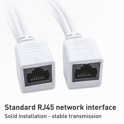 مجموعة كابلات حاقن وموزع POE 2 في 1 RJ45 مع مقبس تيار مستمر 2.1 × 5.5 مم أنثى وذكر، 2.1 × 5.5 مم أنثى