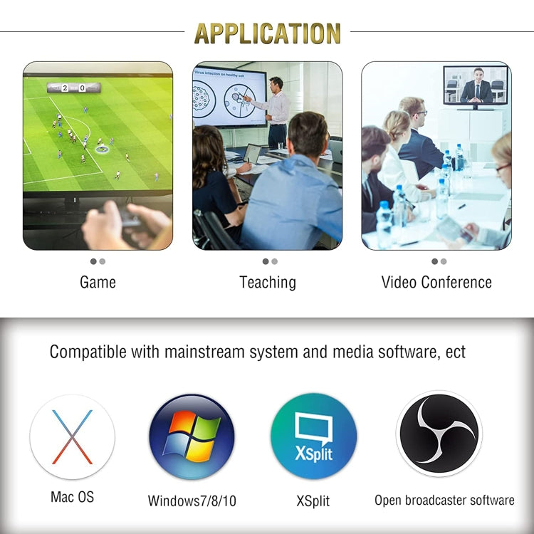 HD003 USB 3.0 HDMI 4K HD Audio & Video Capture Card Device, USB3.0 Arc