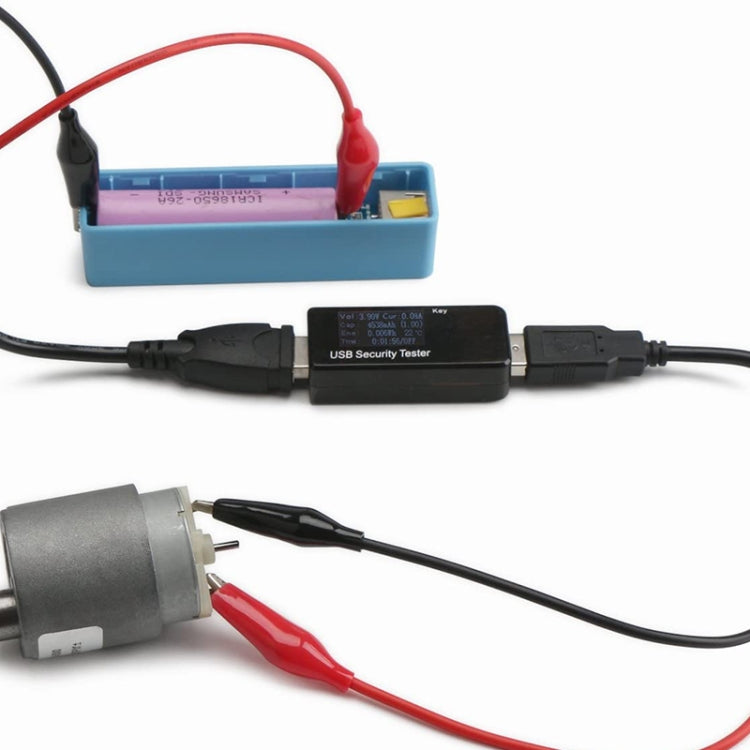 كابل تمديد توصيل الطاقة USB-A أنثى إلى 2 × مشبك تمساح، الطول: 0.5 متر، USB-A أنثى