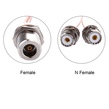 20cm N Female with Waterproof Ring to 2 x UHF Female with Waterproof Ring RG316 Cable, 20cm N Female to 2xUHF Female