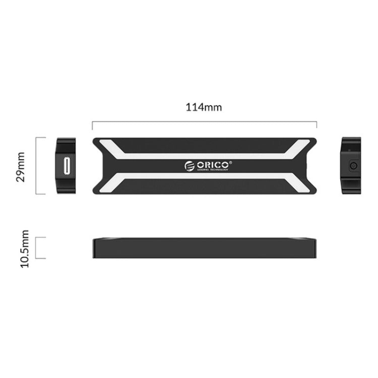 علبة ORICO PBM2 NVMe M.2 SSD من النوع C وUSB 3.1 وصندوق القرص الصلب (10 جيجابايت في الثانية)