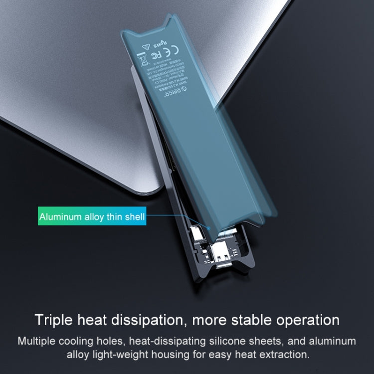 علبة ORICO PBM2 NVMe M.2 SSD من النوع C وUSB 3.1 وصندوق القرص الصلب (10 جيجابايت في الثانية)