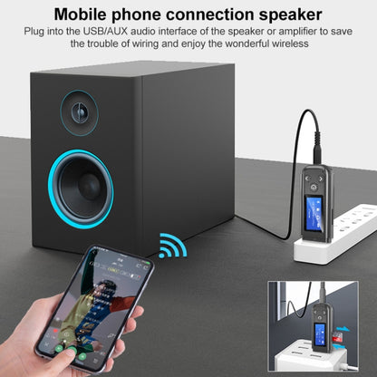 K15-Pro 2 in 1 USB Car Bluetooth 5.0 Audio Adapter Transmitter Receiver with LCD Screen, K15-Pro 2 in 1