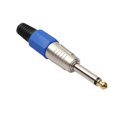 10 PCS 6.35 Gold-plating Mono Microphone Audio Plug, 10 PCS